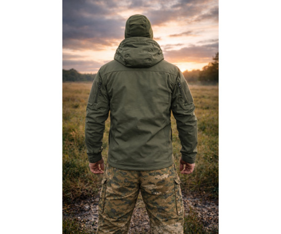 Фото: “Куртка ESDY Soft Shell с флисом 4 кармана, олива”, купить в интернет магазине