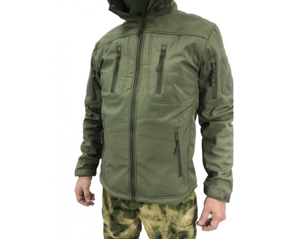 Фото: “Куртка ESDY Soft Shell с флисом 4 кармана, олива”, купить в интернет магазине