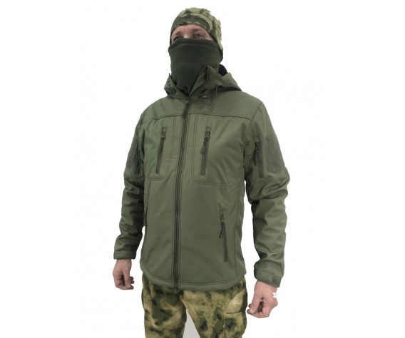 Фото: “Куртка ESDY Soft Shell с флисом 4 кармана, олива”, купить в интернет магазине