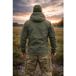 Фото: “Куртка ESDY Soft Shell с флисом 4 кармана, олива”