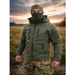 Фото: “Куртка ESDY Soft Shell с флисом 4 кармана, олива”, купить в интернет магазине