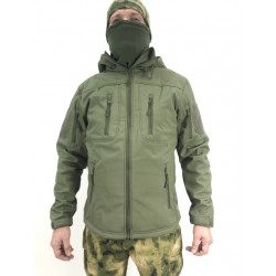 Фото: “Куртка ESDY Soft Shell с флисом 4 кармана, олива”