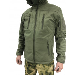 Фото: “Куртка ESDY Soft Shell с флисом 4 кармана, олива”