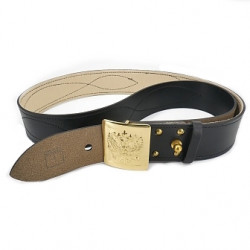 Фото: “Ремень поясной черный кожаный для военнослужащих РПГ-03-10 с ПГ-03В”