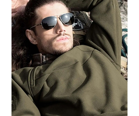 Фото: “Кофта флис с застежками по бокам ОЛИВА”, купить в интернет магазине