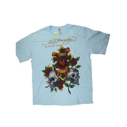 Фото: “Футболка Ed-Hardy голубая с принтом”, купить в интернет магазине