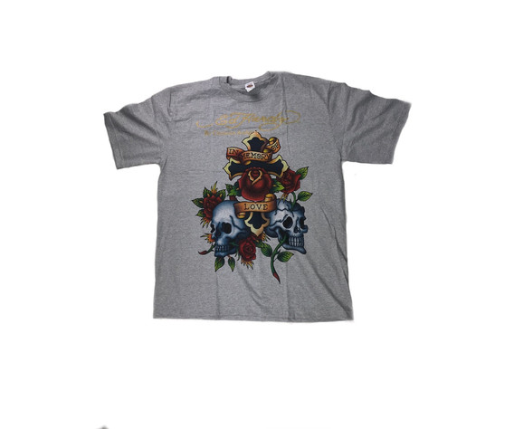 Фото: “Футболка Ed-Hardy светло-серая с принтом”, купить в интернет магазине