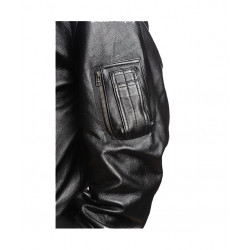 Фото: “Мужской кожаный бомбер MA-1 LEATHER FS-MA1-BL, черный”