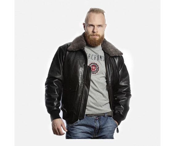 Фото: “Мужская кожаная куртка пилот AVIATOR FS-AVIA-BL, овчина”, купить в интернет магазине