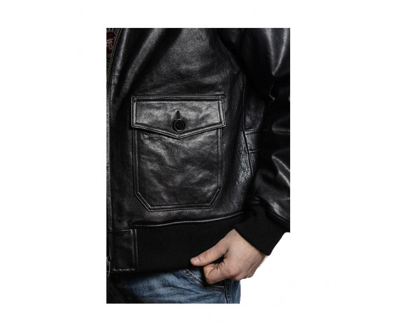 Фото: “Мужская кожаная куртка пилот AVIATOR FS-AVIA-BL, овчина”, купить в интернет магазине