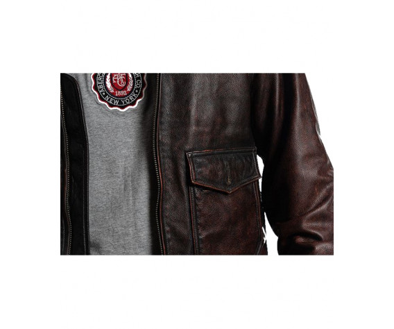 Фото: “Мужская кожаная куртка пилот RED TORNADO FS-PILOT-RED”, купить в интернет магазине