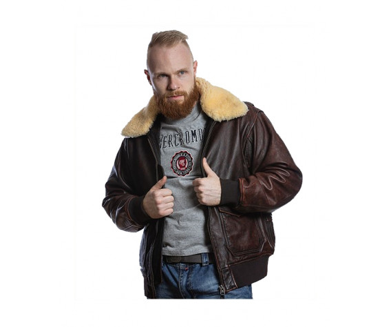 Фото: “Мужская кожаная куртка пилот RED TORNADO FS-PILOT-RED”, купить в интернет магазине