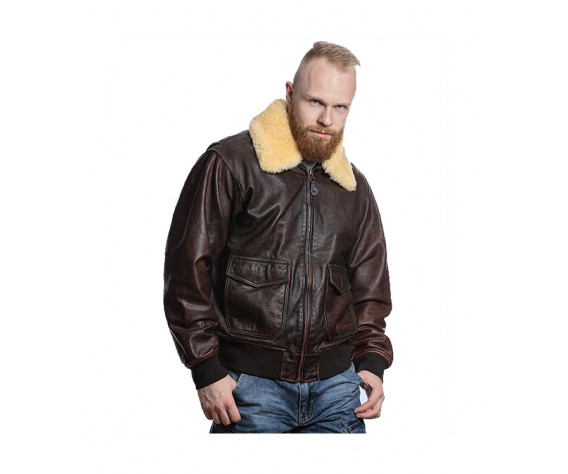 Фото: “Мужская кожаная куртка пилот RED TORNADO FS-PILOT-RED”, купить в интернет магазине