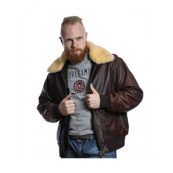 Фото: “Мужская кожаная куртка пилот RED TORNADO FS-PILOT-RED”, купить в интернет магазине