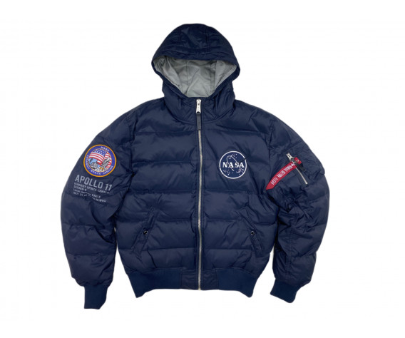 Фото: “Бомбер ALPHA APOLLO11 industries NASA СИНИЙ”, купить в интернет магазине