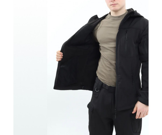 Фото: “Костюм Soft Shell ESDY на флисе, черный (4 кармана)”, купить в интернет магазине