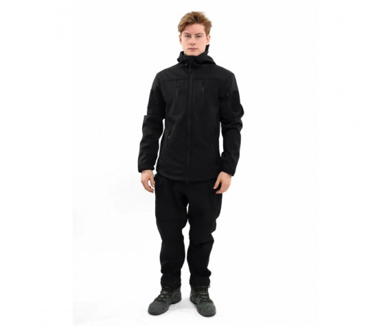 Фото: “Костюм Soft Shell ESDY на флисе, черный (4 кармана)”, купить в интернет магазине
