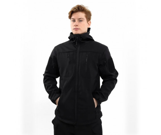 Фото: “Костюм Soft Shell ESDY на флисе, черный (4 кармана)”, купить в интернет магазине