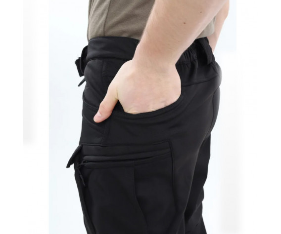 Фото: “Костюм Soft Shell ESDY на флисе, черный (4 кармана)”, купить в интернет магазине