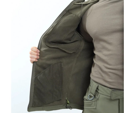 Фото: “Костюм Soft Shell ESDY на флисе, олива (4 кармана)”, купить в интернет магазине