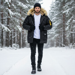 Фото: “Куртка HUSKY DENALI BLACK/BLACK Classic Нат.Мех”, купить в интернет магазине