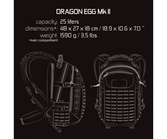 Фото: “Рюкзак Direct Action DRAGON EGG MkII BACKPACK Cordura Shodow Grey 25л”, купить в интернет магазине