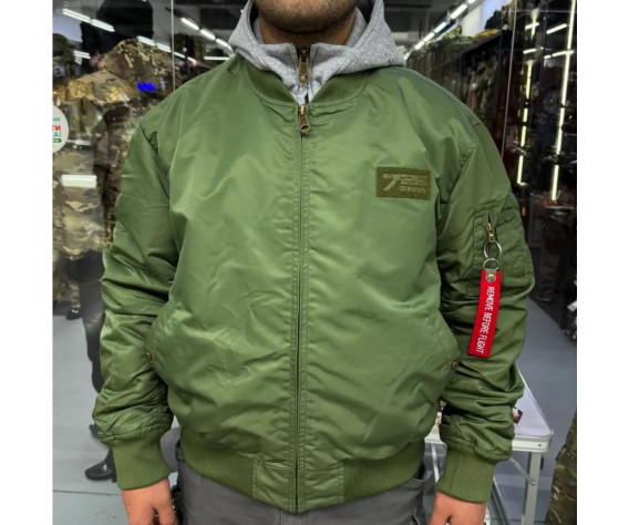 Фото: “Бомбер AIR FORCE 726 OLIVA капюшон демисезон”, купить в интернет магазине