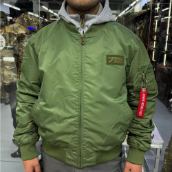 Фото: “Бомбер AIR FORCE 726 OLIVA капюшон демисезон”