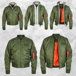 Фото: “Бомбер AIR FORCE 726 OLIVA капюшон демисезон”