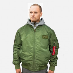 Фото: “Бомбер AIR FORCE 726 OLIVA капюшон демисезон”, купить в интернет магазине