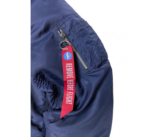 Фото: “Бомбер ALPHA L-2B HOODED NASA II FLTKT BLUE”, купить в интернет магазине