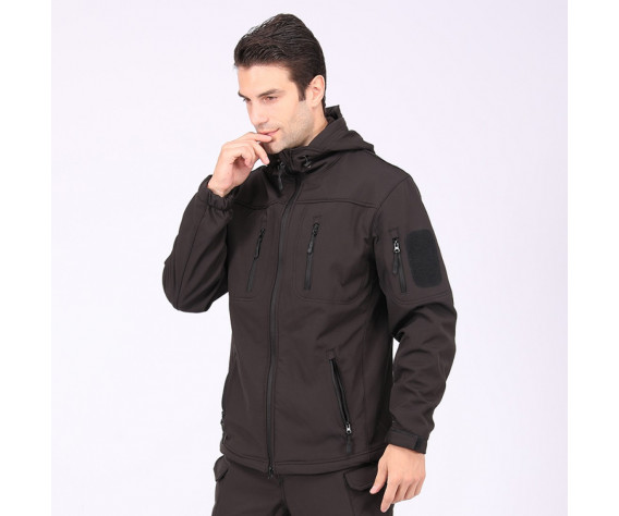 Фото: “Куртка Soft Shell с флисом ESDY черный 4 кармана”, купить в интернет магазине