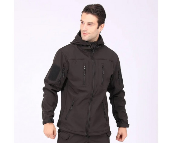 Фото: “Куртка Soft Shell с флисом ESDY черный 4 кармана”, купить в интернет магазине
