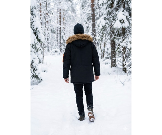 Фото: “Куртка HUSKY DENALI BLACK/ORANGE Classic Нат.Мех”, купить в интернет магазине