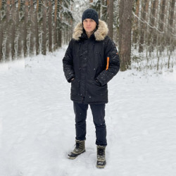 Фото: “Куртка HUSKY DENALI BLACK/ORANGE Classic Нат.Мех”, купить в интернет магазине