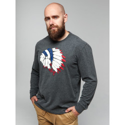 Фото: “Лонгслив Abercrombil & fith ИНДЕЕЦ НА СЕРОМ”, купить в интернет магазине