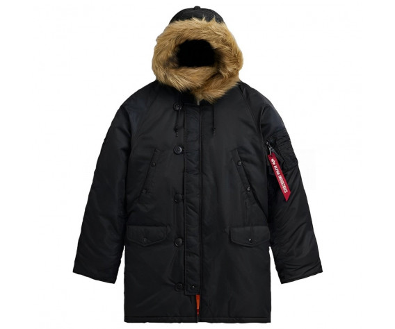 Фото: “Куртка Аляска ALPHA N-3B SLIM FIT REPLICA BLACK/ORANGE”, купить в интернет магазине