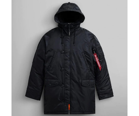 Фото: “Куртка Аляска ALPHA N-3B SLIM FIT REPLICA BLACK/ORANGE”, купить в интернет магазине