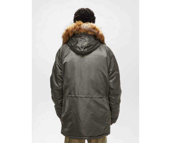 Фото: “Куртка Аляска ALPHA N-3B SLIM FIT REPLICA GREY/ORANGE”, купить в интернет магазине