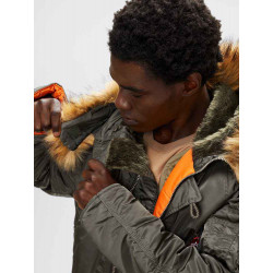 Фото: “Куртка Аляска ALPHA N-3B SLIM FIT REPLICA GREY/ORANGE”, купить в интернет магазине