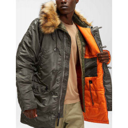 Фото: “Куртка Аляска ALPHA N-3B SLIM FIT REPLICA GREY/ORANGE”
