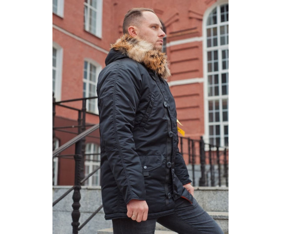 Фото: “Зимняя мужская куртка аляска N-3B, black”, купить в интернет магазине