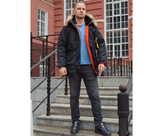 Фото: “Зимняя мужская куртка аляска N-3B, black”, купить в интернет магазине