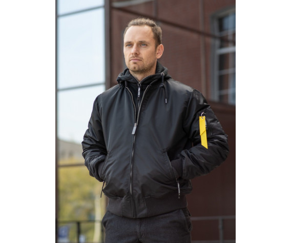 Фото: “Лётная куртка с капюшоном MA-1 HOOD, black”, купить в интернет магазине