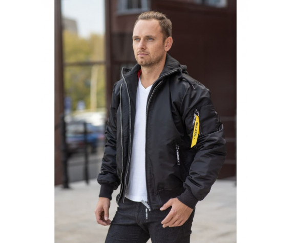 Фото: “Лётная куртка с капюшоном MA-1 HOOD, black”, купить в интернет магазине