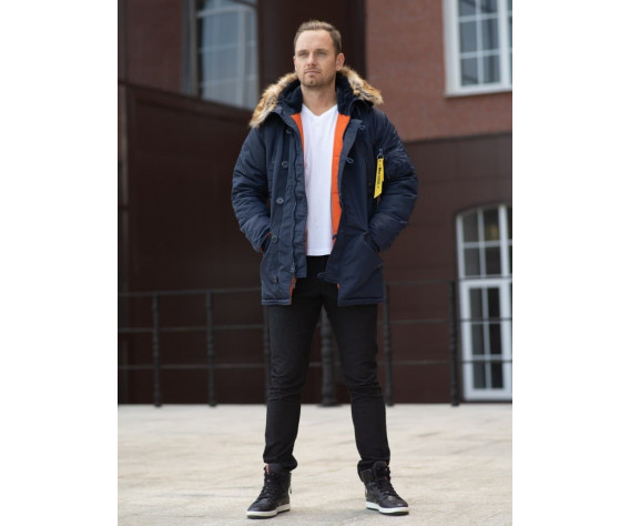 Фото: “Зимняя мужская куртка аляска N-3B, синий”, купить в интернет магазине