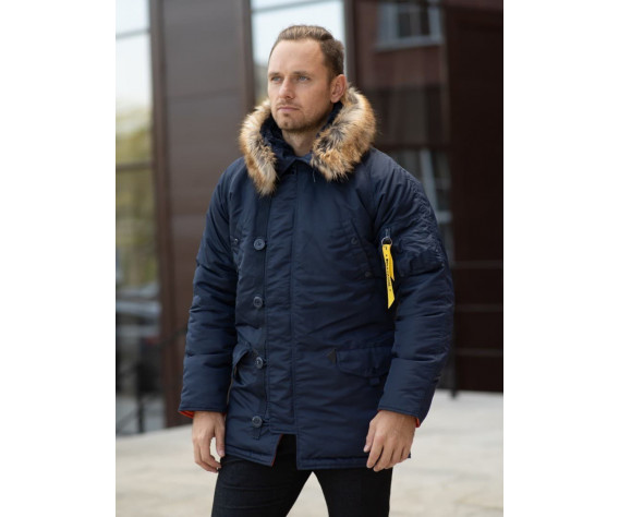 Фото: “Зимняя мужская куртка аляска N-3B, синий”, купить в интернет магазине