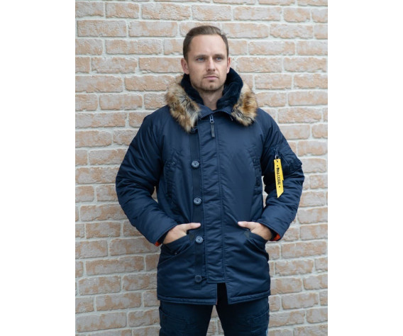 Фото: “Зимняя мужская куртка аляска N-3B, синий”, купить в интернет магазине