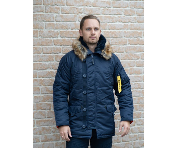Фото: “Зимняя мужская куртка аляска N-3B, синий”, купить в интернет магазине