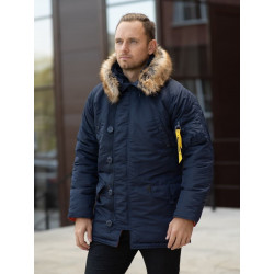 Фото: “Зимняя мужская куртка аляска N-3B, синий”, купить в интернет магазине